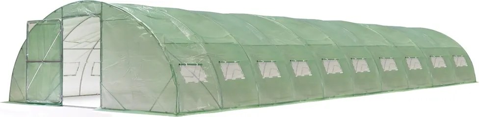 Tunel din folie verde 5x10m cu ușă Garden Point