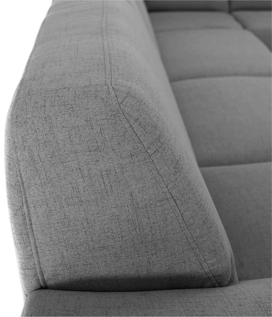 Colţar în formă de U, material textil gri, model stânga, BITER U