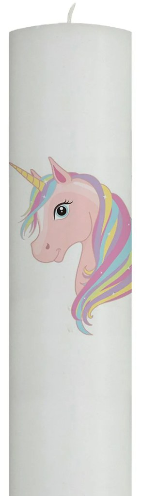 Lumanare Botez Unicorn Roz 7 cm, 30 cm