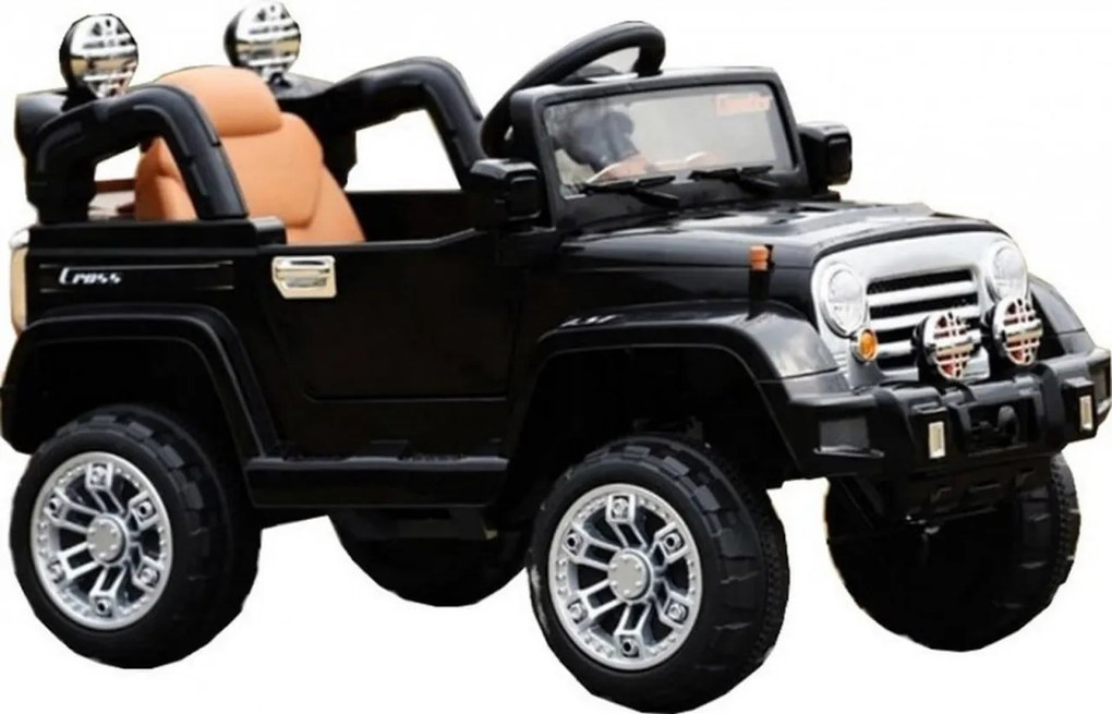 Masinuta Electrica cu acumulator pentru copii NOVOKIDS™ Safari SUV PRO, Cu telecomanda, Max 30 kg, Melodii si lumini, 12V, Negru