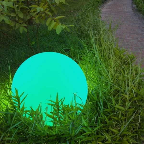 Lampă LED RGBW solară BALL LED/3,7V 1500 mAh d. 50 cm IP65 + telecomandă