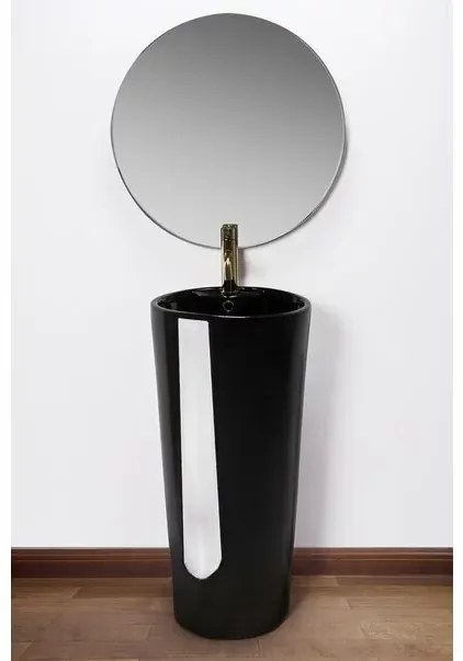 Lavoar freestanding negru Rea Blanka