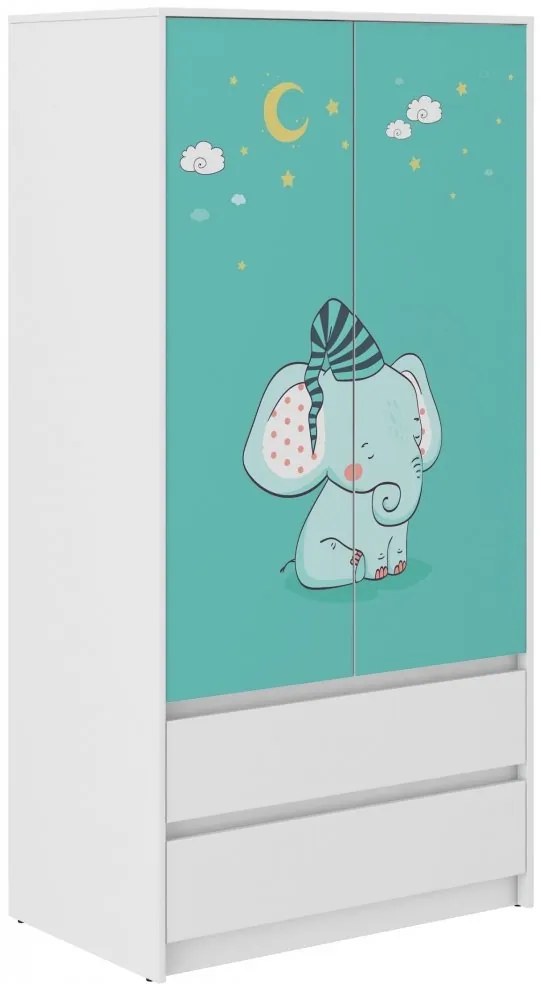 Dulap copii cu un elefant adorabil 180x55x90 cm