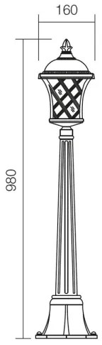 Lampă de exterior Redo 9961 BREMEN 1xE27/42W/230V IP23 auriu/patină