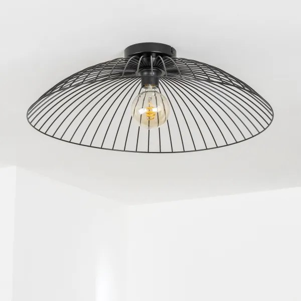 Brilagi - Lustră aplicată cu LED CERIA WIRE 1xE27/40W/230V, diametru 60 cm, neagră