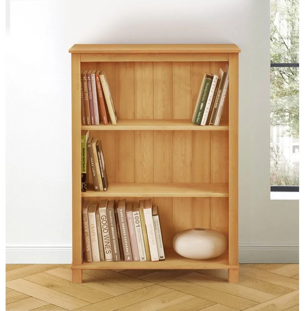Bibliotecă în culoare naturală din lemn de pin 77x106 cm Pivo – Støraa