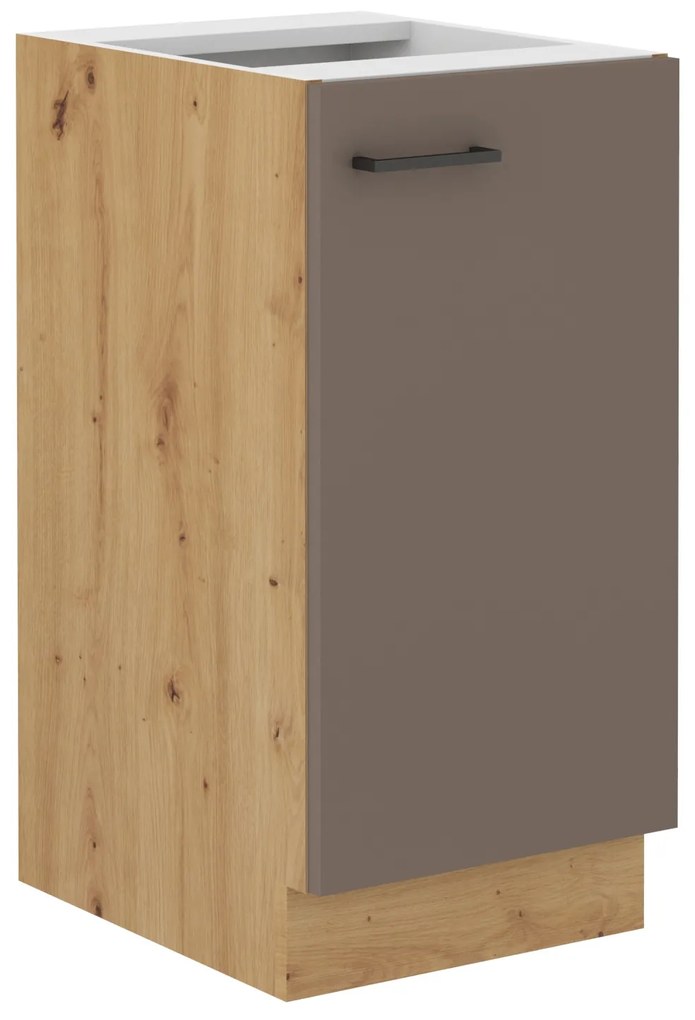 Dulap inferior de bucătărie Barb 40 D 1F BB (stejar artisan + trufă). 1044941