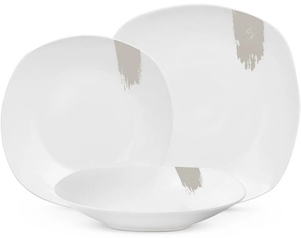 BerlingerHaus Set of 18 Sahara plates, white-cream