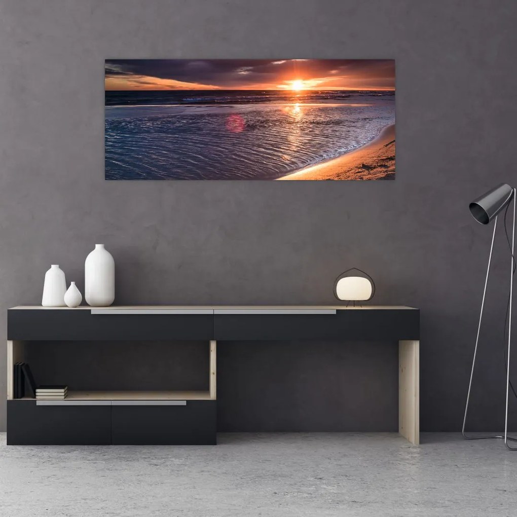 Tablou cu apus de soare (120x50 cm)