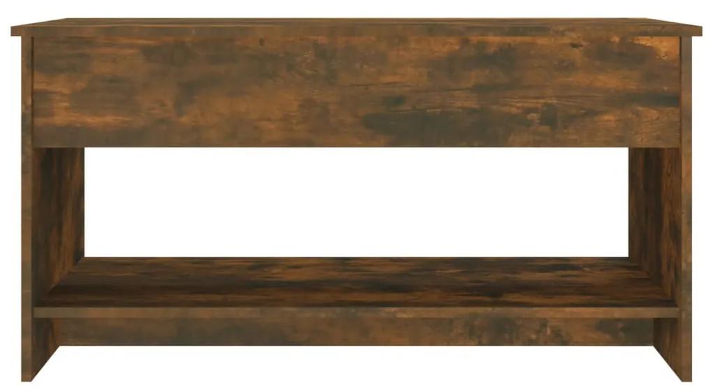 Masuta de cafea, stejar fumuriu, 102x50x52,5 cm, lemn prelucrat 1, Stejar afumat