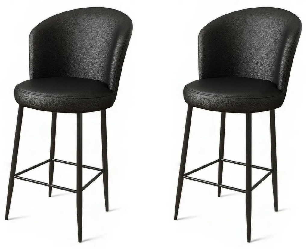Set de scaune de bar Uras Black, 2 buc., 2 buc.