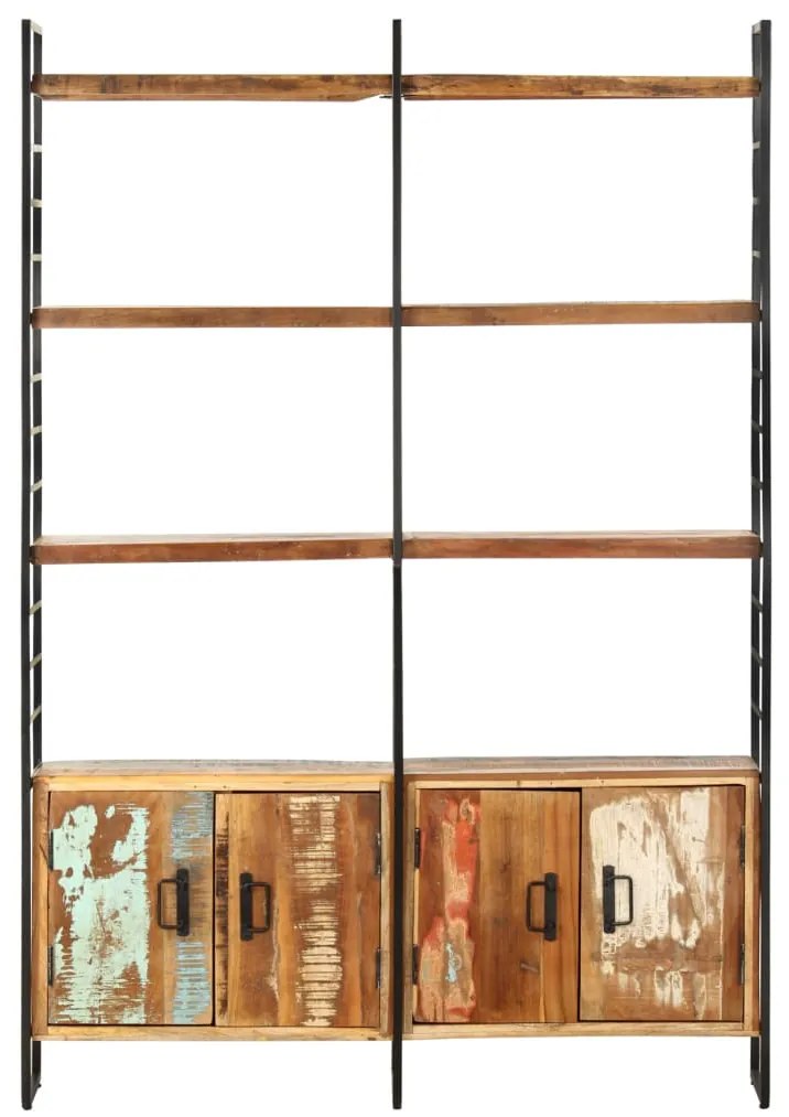 284415 vidaXL Bibliotecă cu 4 niveluri, 124 x 30 x 180 cm lemn masiv reciclat