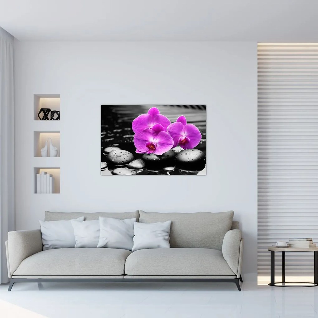 Tablou - Orhidee violet (90x60 cm)