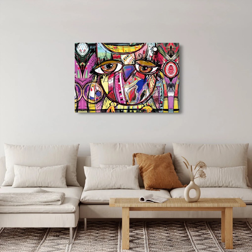 Tablou - Artă stradală - bufniță (90x60 cm)