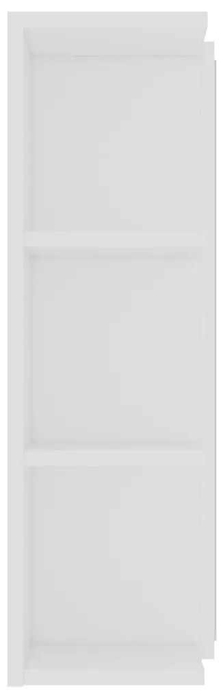 Dulap de baie cu oglinda, alb, 80 x 20,5 x 64 cm, PAL Alb