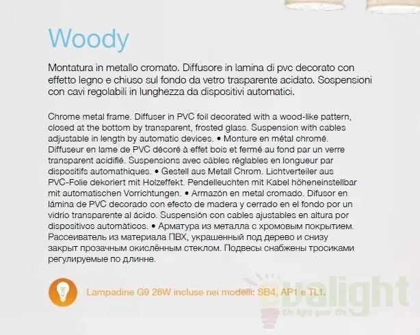 Aplica de perete Woody AP1 087665