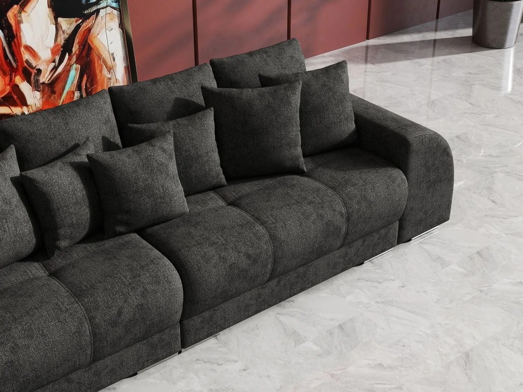 Canapea extensibilă dumonde cu 2 lăzi de depozitare si sezut confortabil din spuma high-density, Verona Enjoy Kaki 310x100 cm