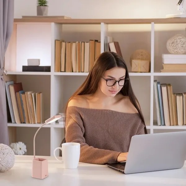 Lampă LED dimabilă de masă Rabalux 74245 ARVID LED/6W/230V 5000K roz