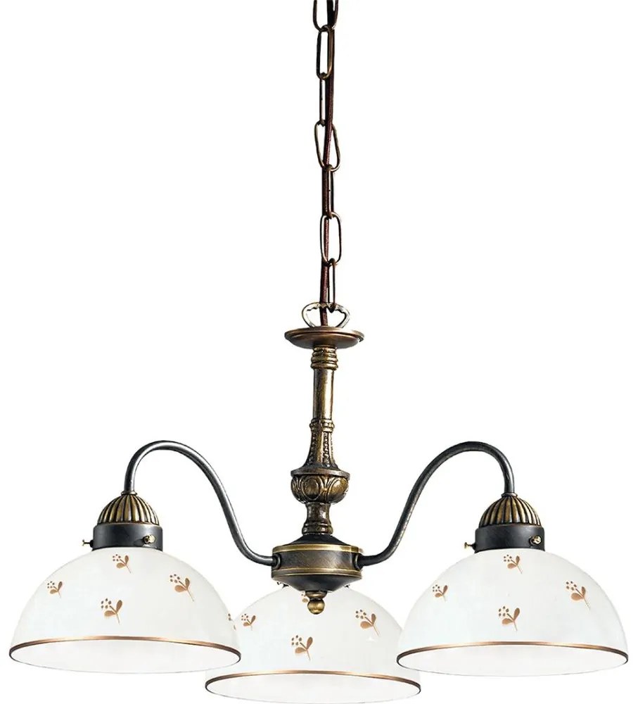 Kolarz NONNA 731.83.170 - Candelabru cu lanț, 3xE27/75W/230V, design floral, aur roz