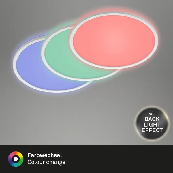 Plafonieră RGBW dimabilă SLIM LED/15W/230V Briloner 7092-416 + telecomandă