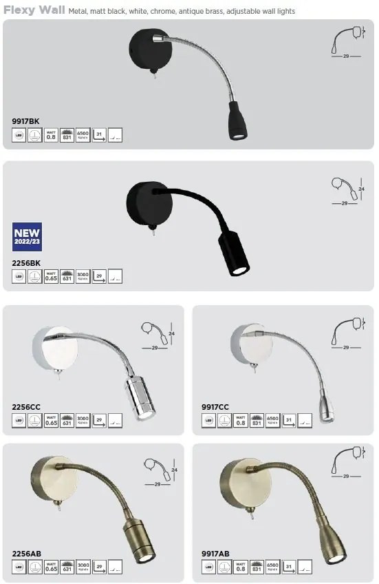 Aplica flexibila cu reader LED design minimalist Flexy Wall