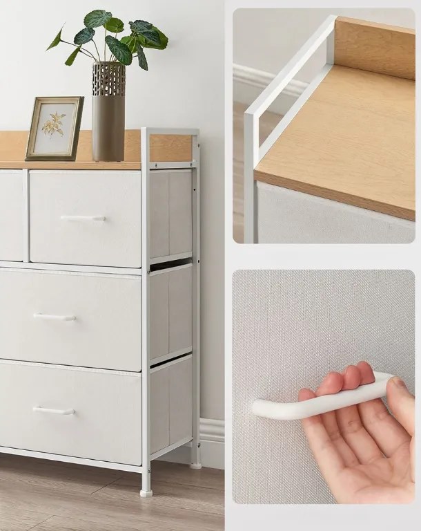 Comoda cu sertare FLEXIRO 98x85 cm, stejar/alb