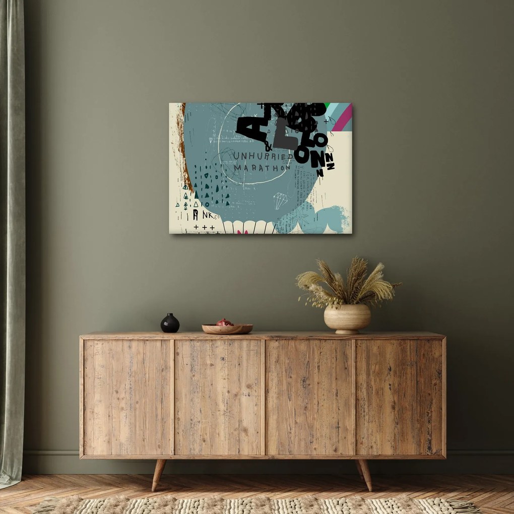 Tablou - Flying balon cu curcubeu (70x50 cm)