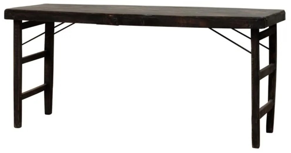 Consola pliabila, din lemn de tec, aspect rustic, Agatha