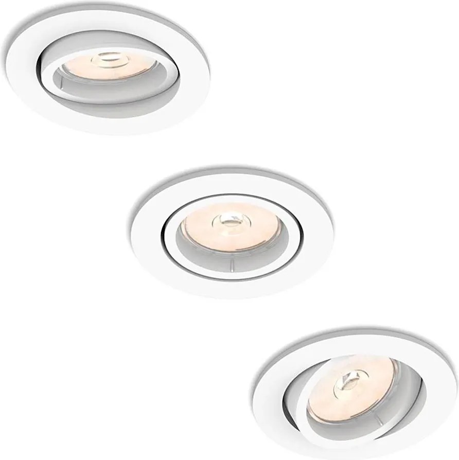 Philips 50393/31/PN - Set 3x corpuri de iluminat încastrate DONEGAL, 1x GU10/5,5W/230V