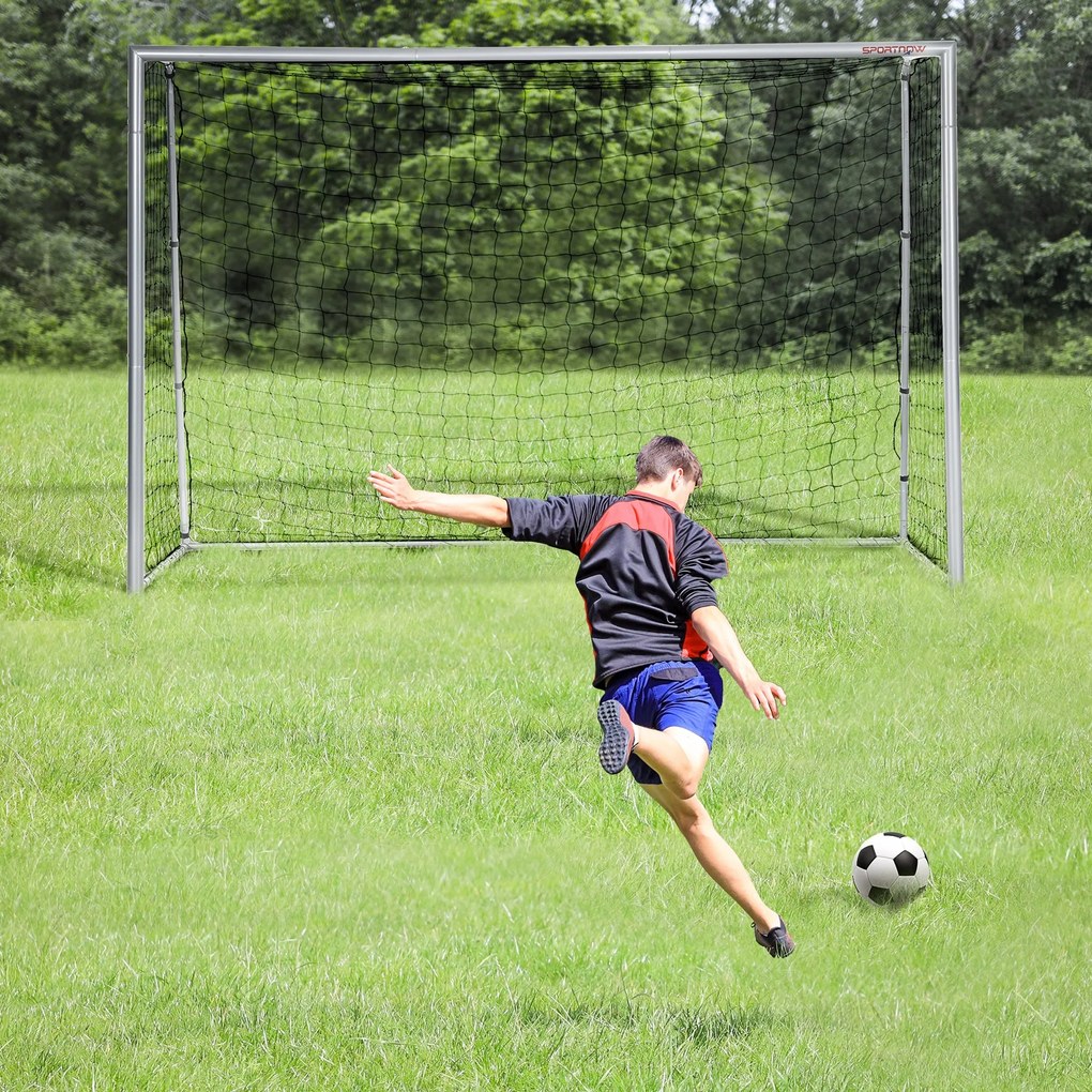 SPORTNOW Poartă Fotbal Mare 10ft x 6.5ft, Montaj Rapid, Perfectă pentru Antrenamente și Meciuri | Aosom Romania