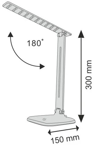 Lampă de masă LED dimabilă tactilă JOWI LED/9W/230V neagră