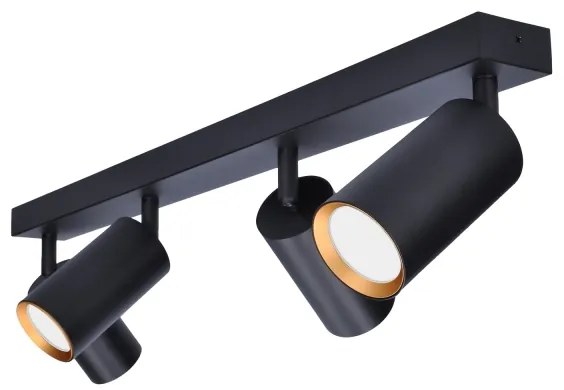 Brilagi - Spot LED RGBW reglabil SELE 4xGU10/6W/230V negru/auriu
