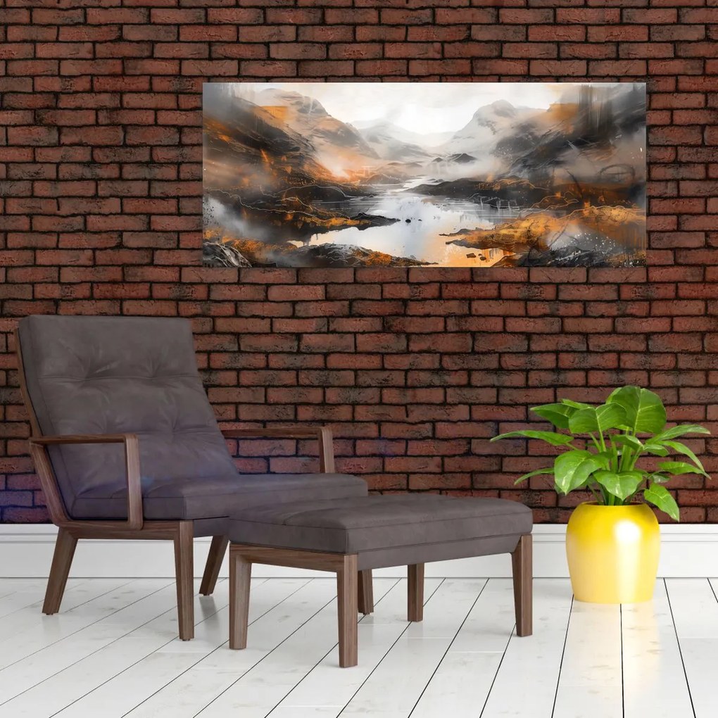 Tablou - Pictura peisajelor montane (120x50 cm)