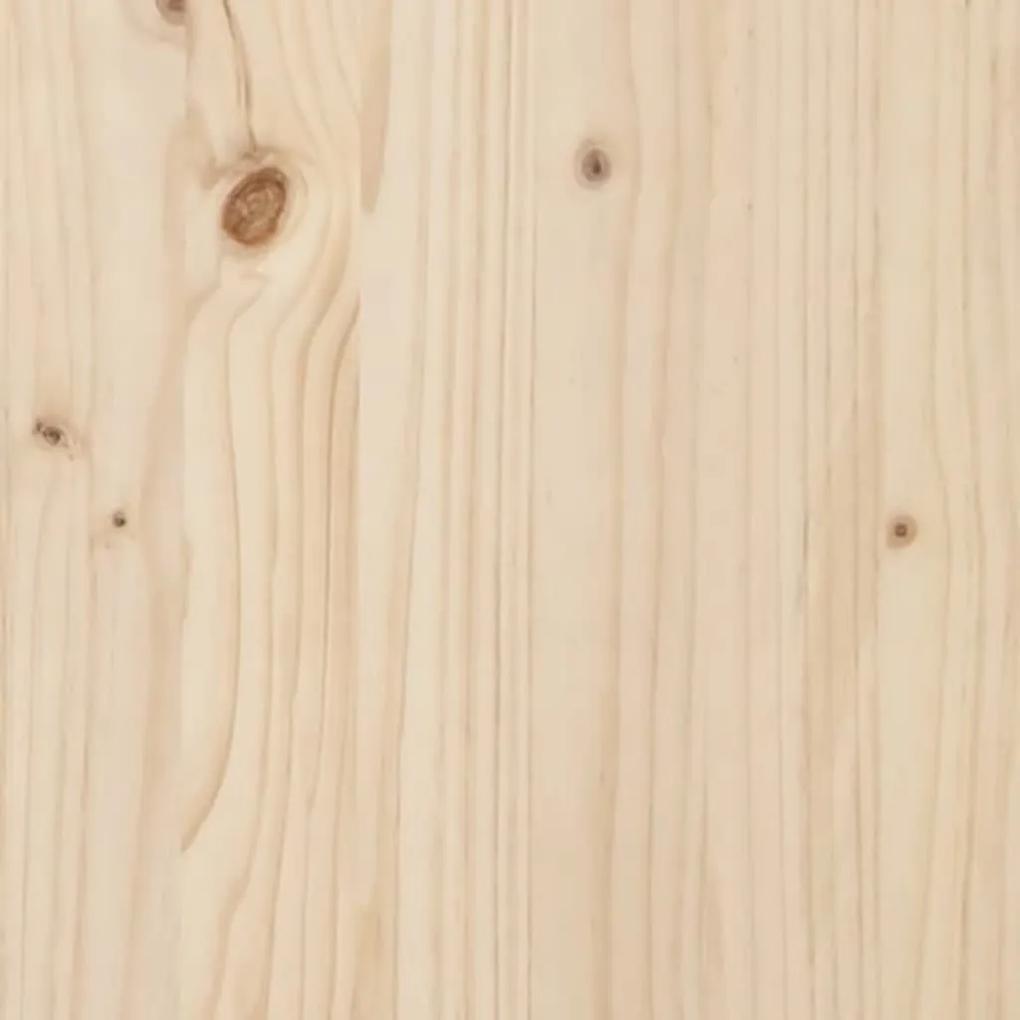 Pat de zi extensibil, 2x(90x190) cm, lemn masiv de pin Maro
