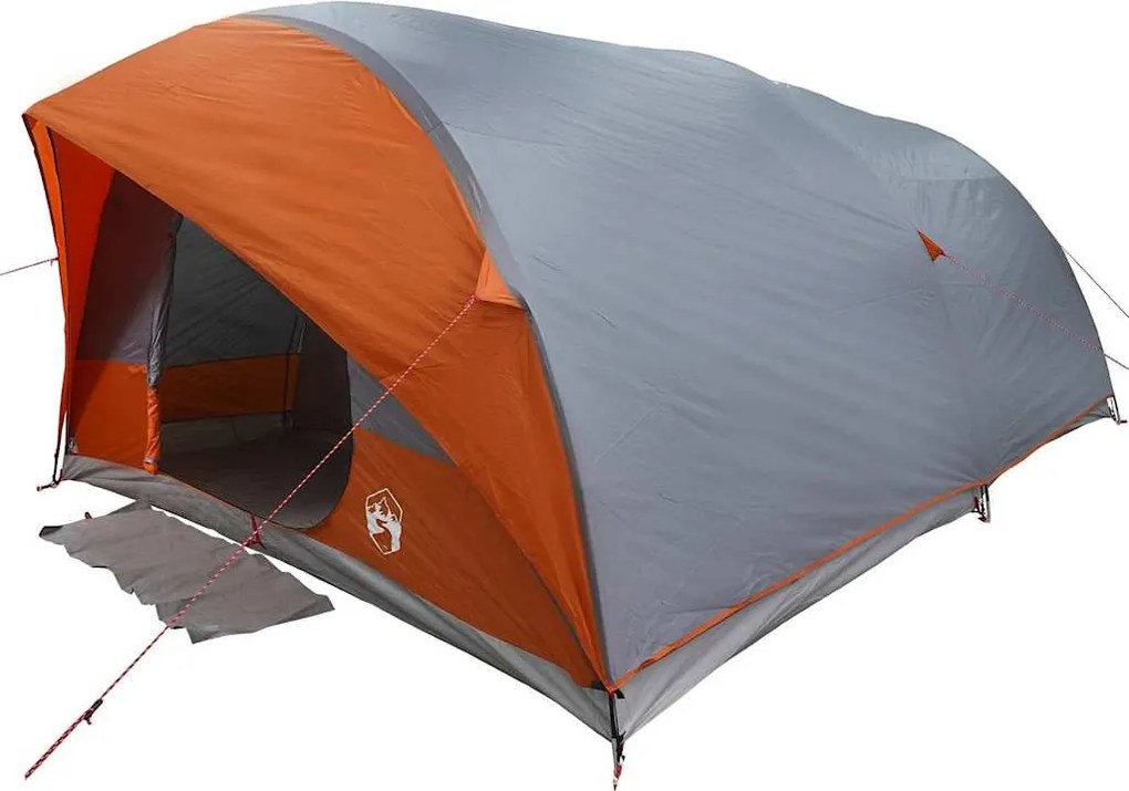 vidaXL Cort tunel Gri și Portocalie 500 x 348 x 200 cm tafta