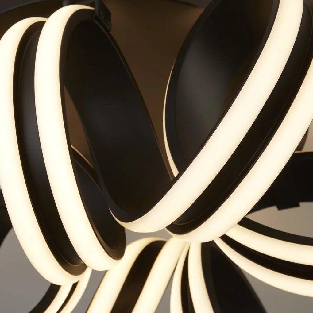 Lustra LED aplicata design modern Belle negru