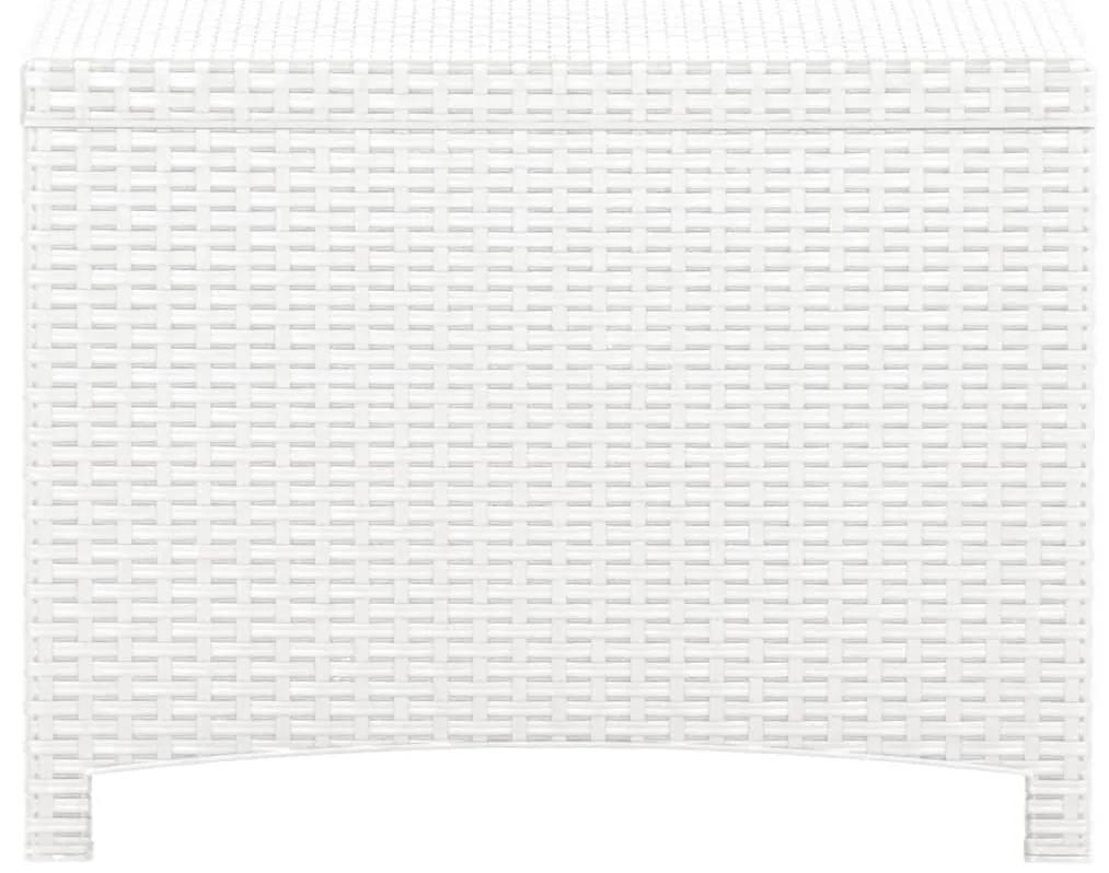 Cutie de depozitare de gradina, alb, 60x54x41 cm, ratan PP Alb, 60 x 54 x 41 cm