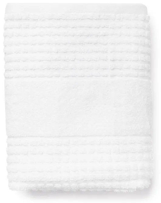 Prosop alb din bumbac organic din frotir 70x140 cm Check – JUNA