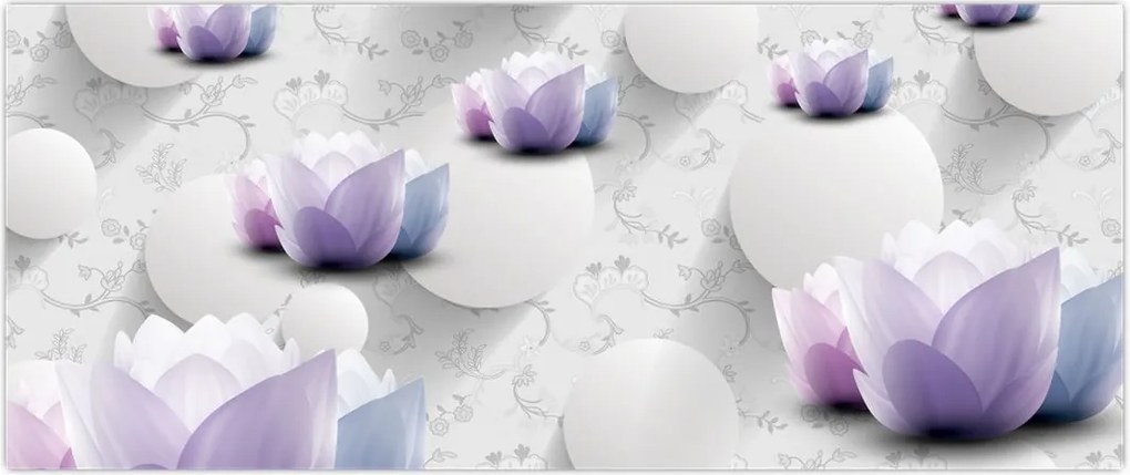 Tablou cu flori (120x50 cm)