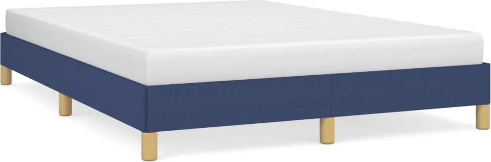 vidaXL Cadru de pat fără saltea, albastru, 140x190 cm, textil