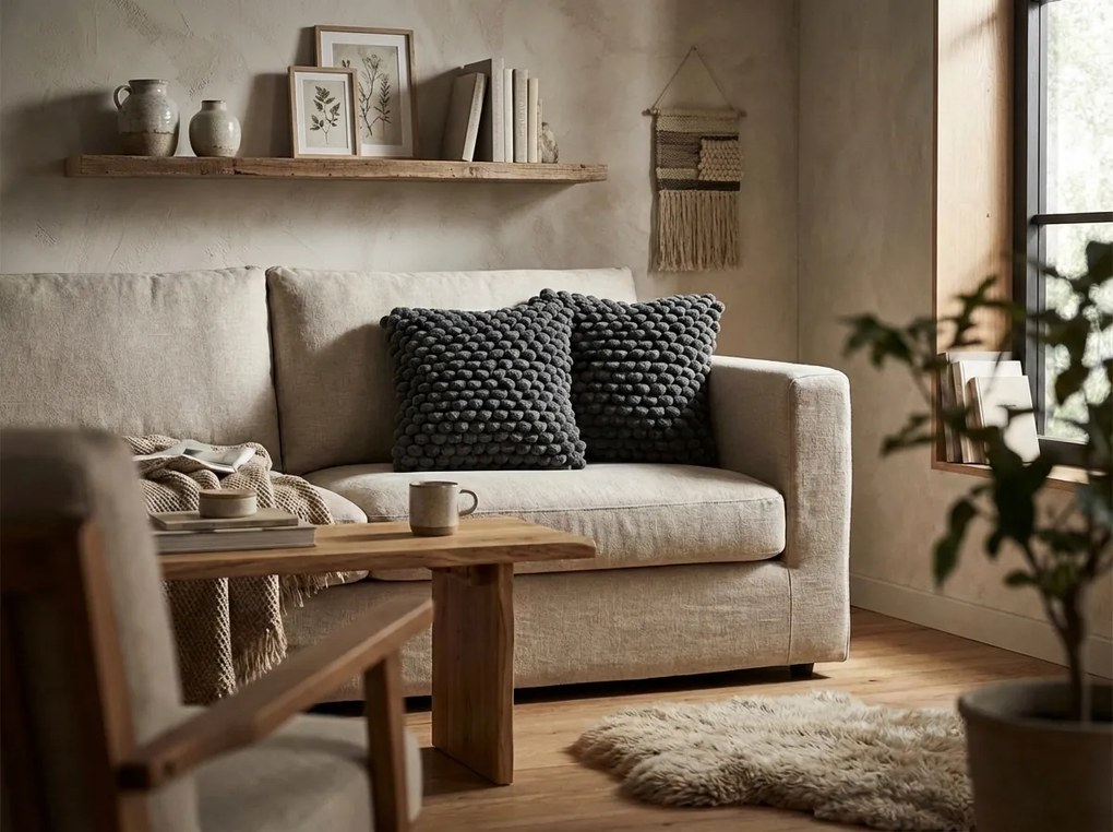 Perna decorativa ALINA 45x45 cm, gri