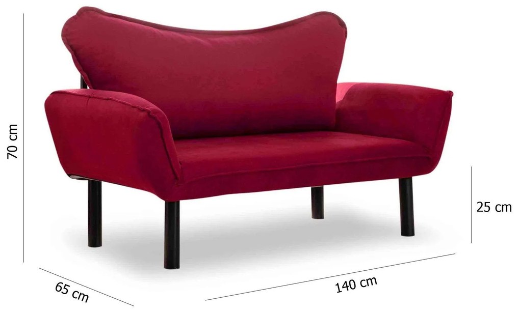 Canapea extensibila cu 2 Locuri Lisbon, 150 x 80 x 65 cm
