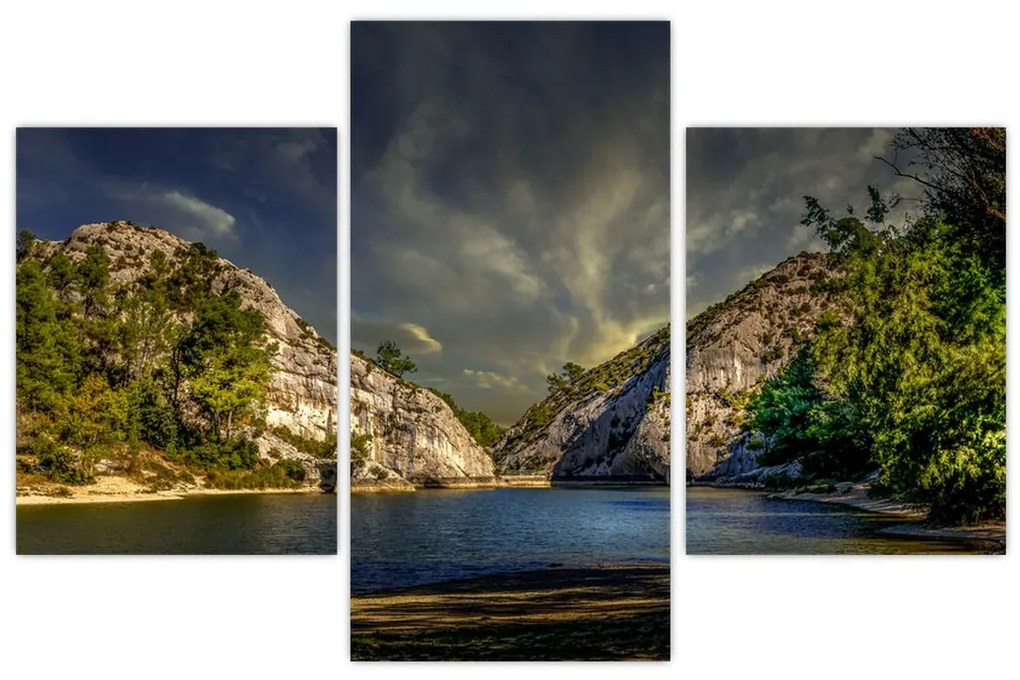Tablou peisajului cu lac (90x60 cm)