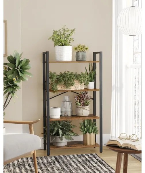 Bibliotecă NAVARO maro/neagră