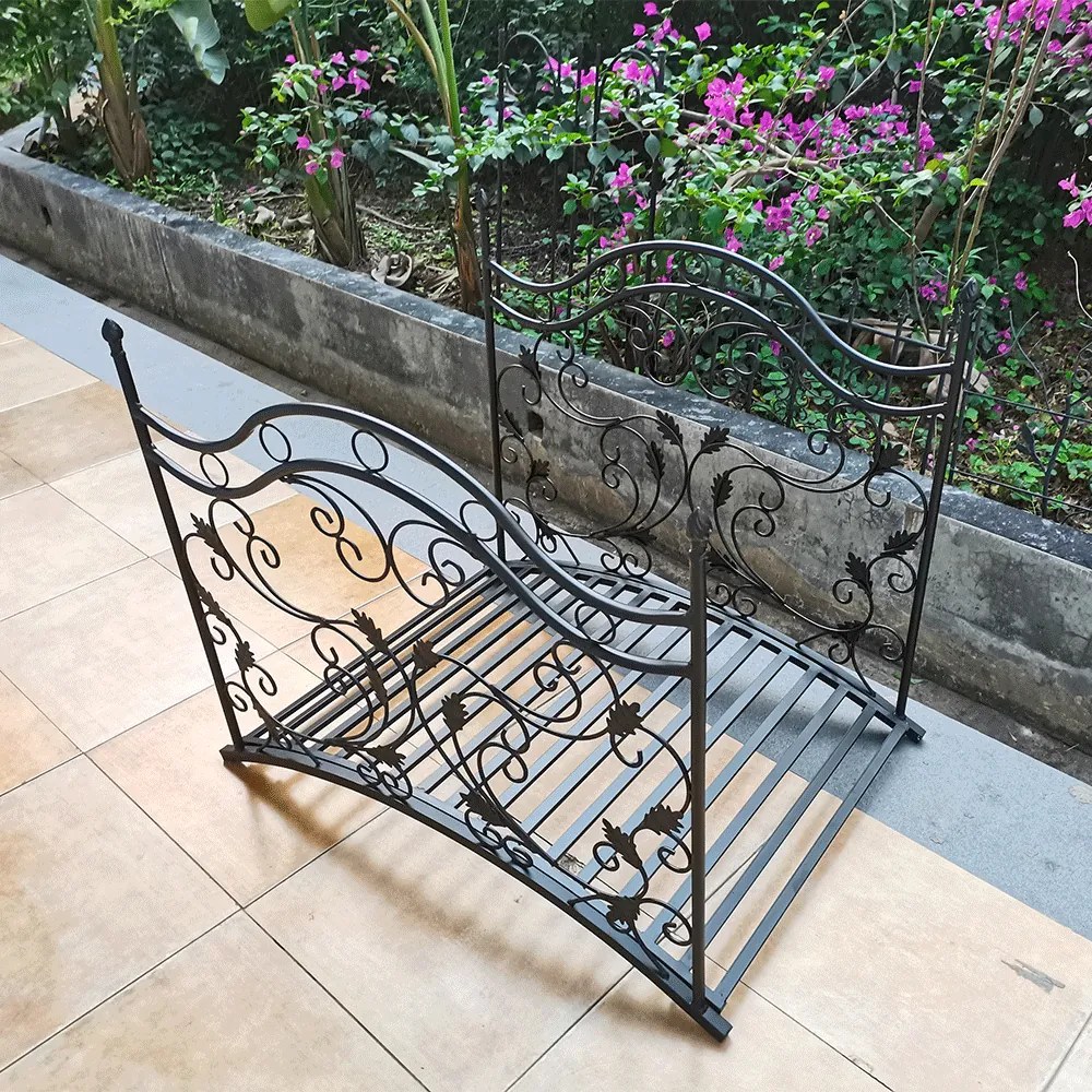Pod decorativ de grădină, metal negru, RENAL