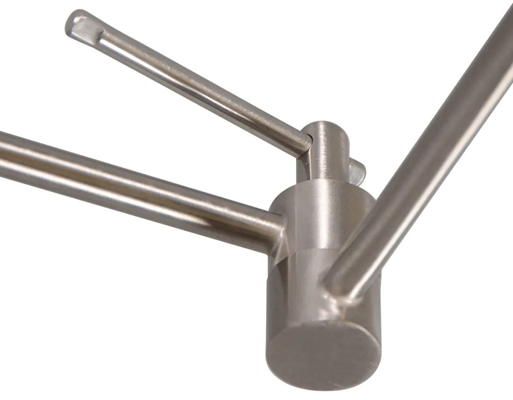 Lampă suspendată inteligentă din oțel cu abajur alb 35 cm inclusiv Wifi A60 - Blitz