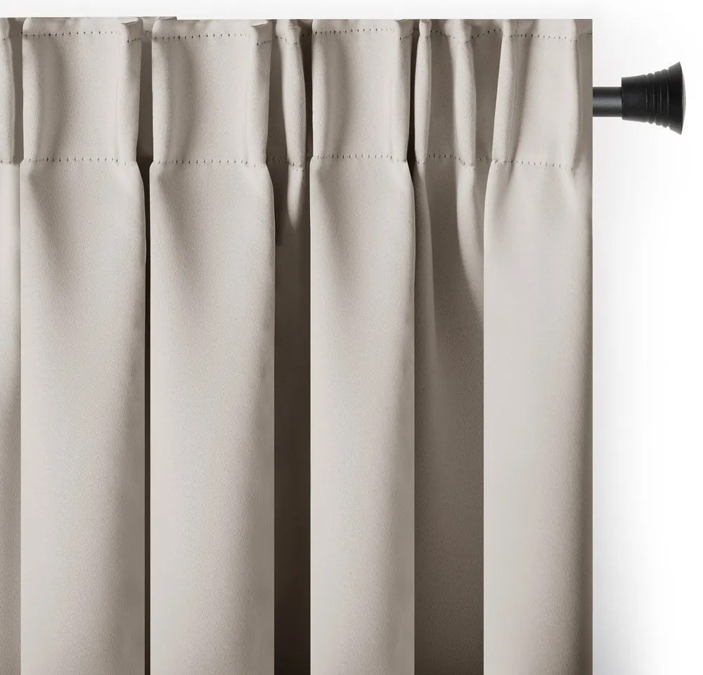Draperie bej blackout/termoizolantă 140x270 cm Pleat – Restilo