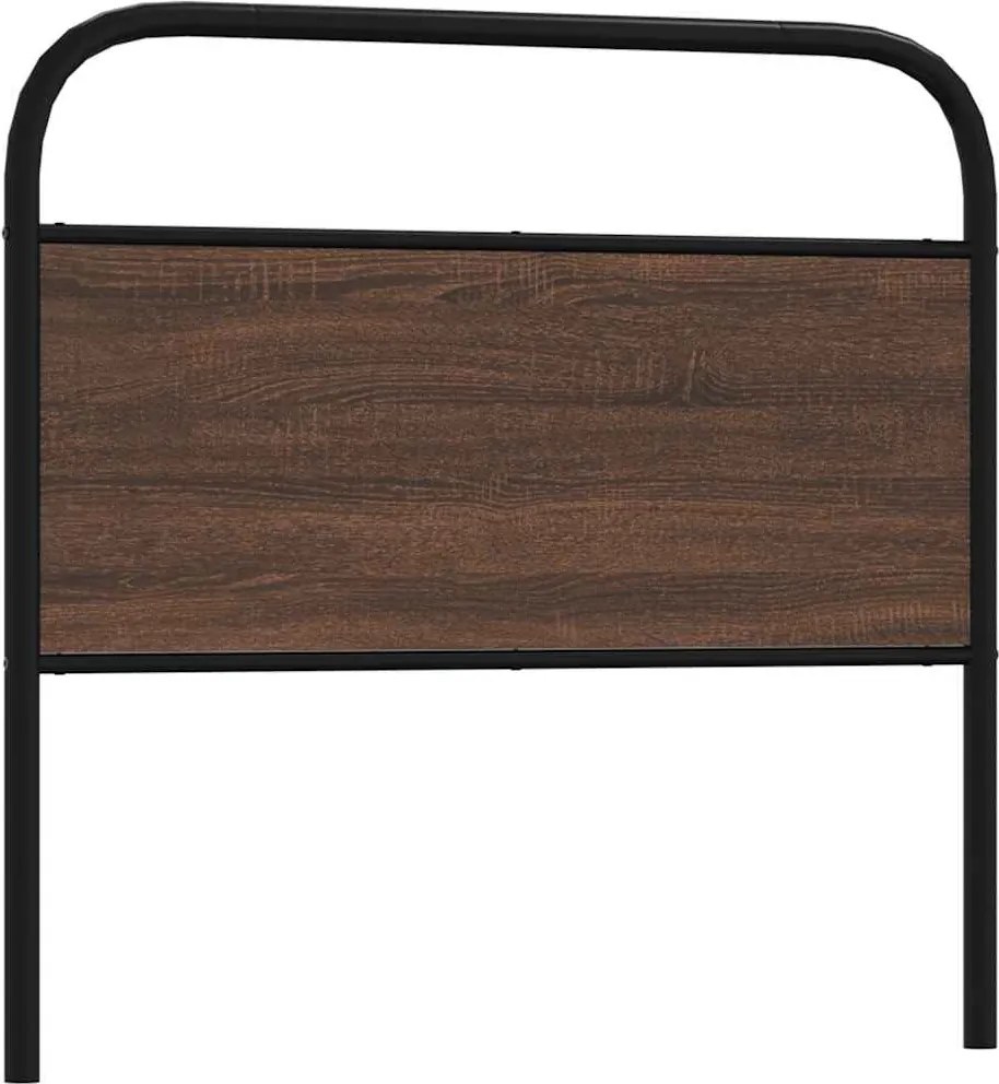 vidaXL Tăblie de pat de schimb, stejar maro, 100 cm, lemn prelucrat și oțel
