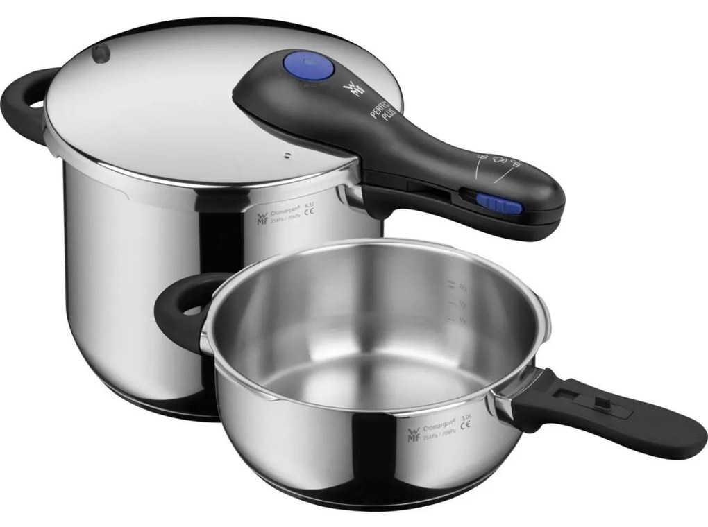 Set de oale de gătit sub presiune WMF 6,5 l + 3 l PERFECT PLUS oțel inoxidabil