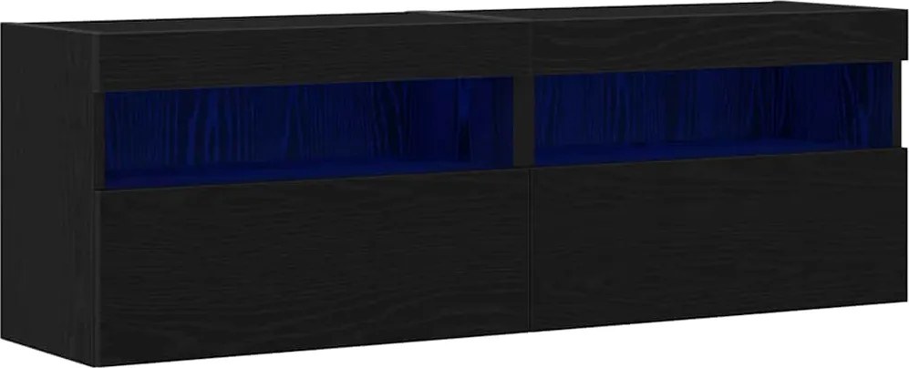 vidaXL Dulap TV de perete Stejar negru 60 x 30 x 40 cm Lemn compozit